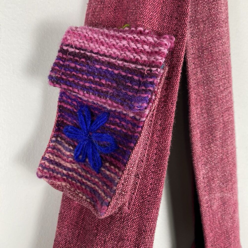 Greater Good Flower Crossbody Bag Purse Retro 100% Wool Hippie Boho Messenger - Picture 4 of 8
